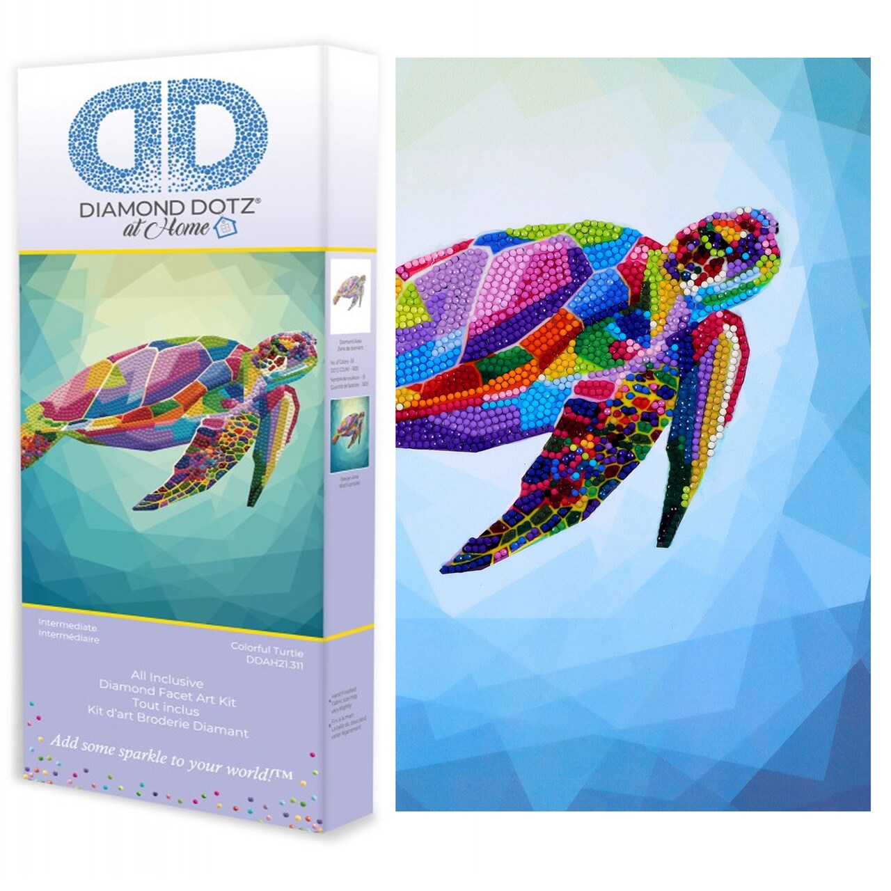 DIAMOND DOTZ ® - Colorful Turtle, Partial Drill, Round Dotz, Diamond  Painting Kits, Diamond Art Kits for Adults, Gem Art, Diamond Art, Diamond  Dotz Kits, 12x12